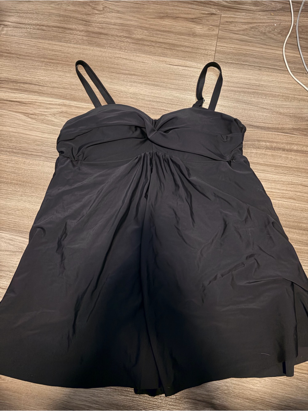 Black Swimdress with Adjustable Straps